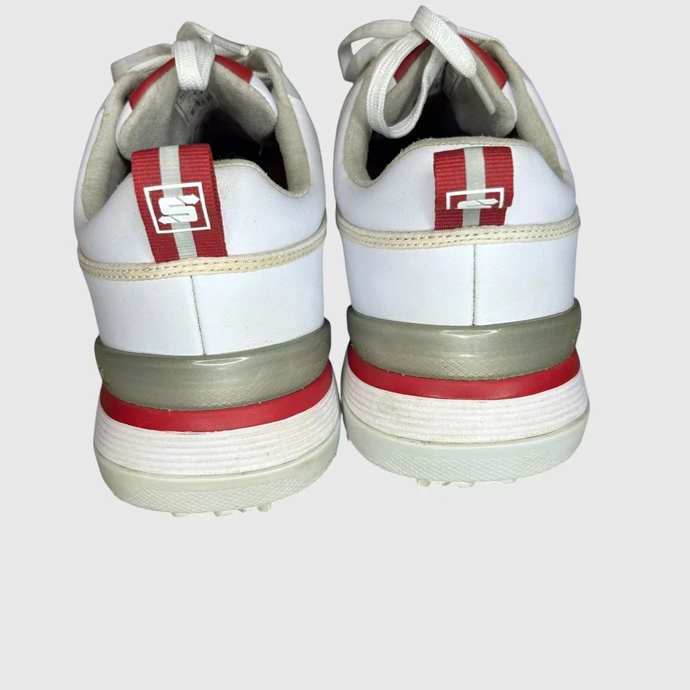 Sqairz Golfcore Performance Golf Shoes Size 9.5 Athletic Sporty White Red